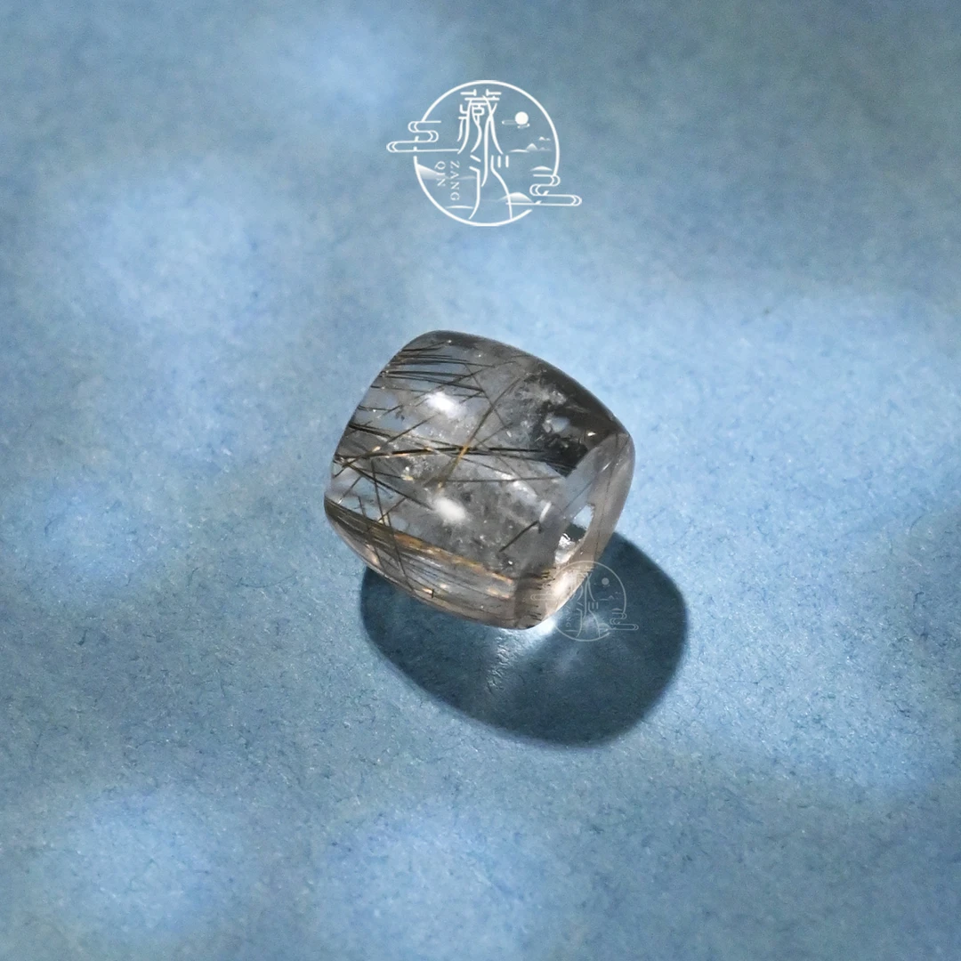 8/10MM铜发晶直切桶珠单珠散珠文玩108手串手持配饰顶珠配珠腰珠