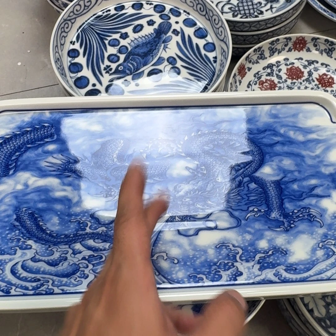 杯青花龙吸水干泡台
