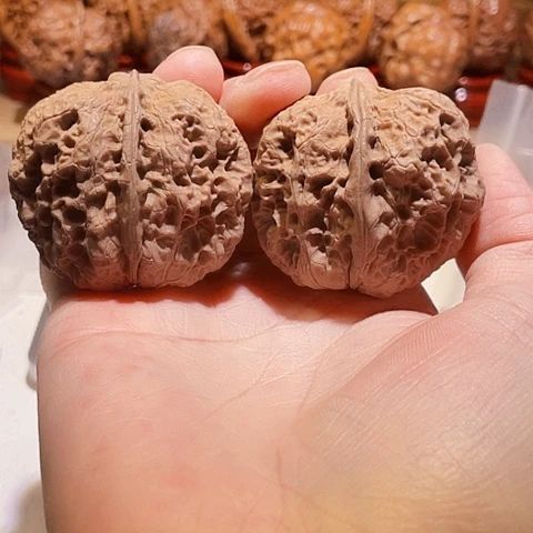 把件文玩核桃老款鼻烟壶带彩46