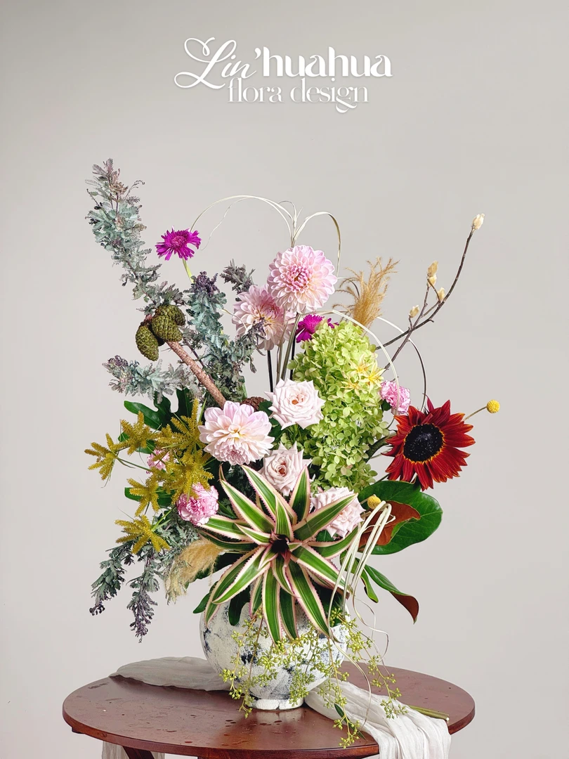 【粉露栖山】Lin花花原创设计鲜花花束搭配昆明家用高品质瓶插花