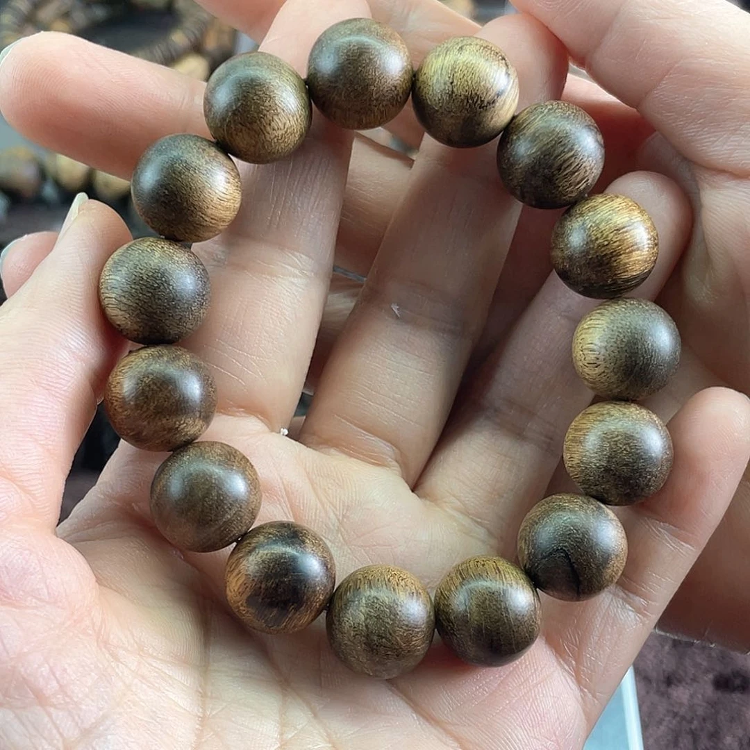 手串沉香三*板越南芽庄白棋虎斑留疤