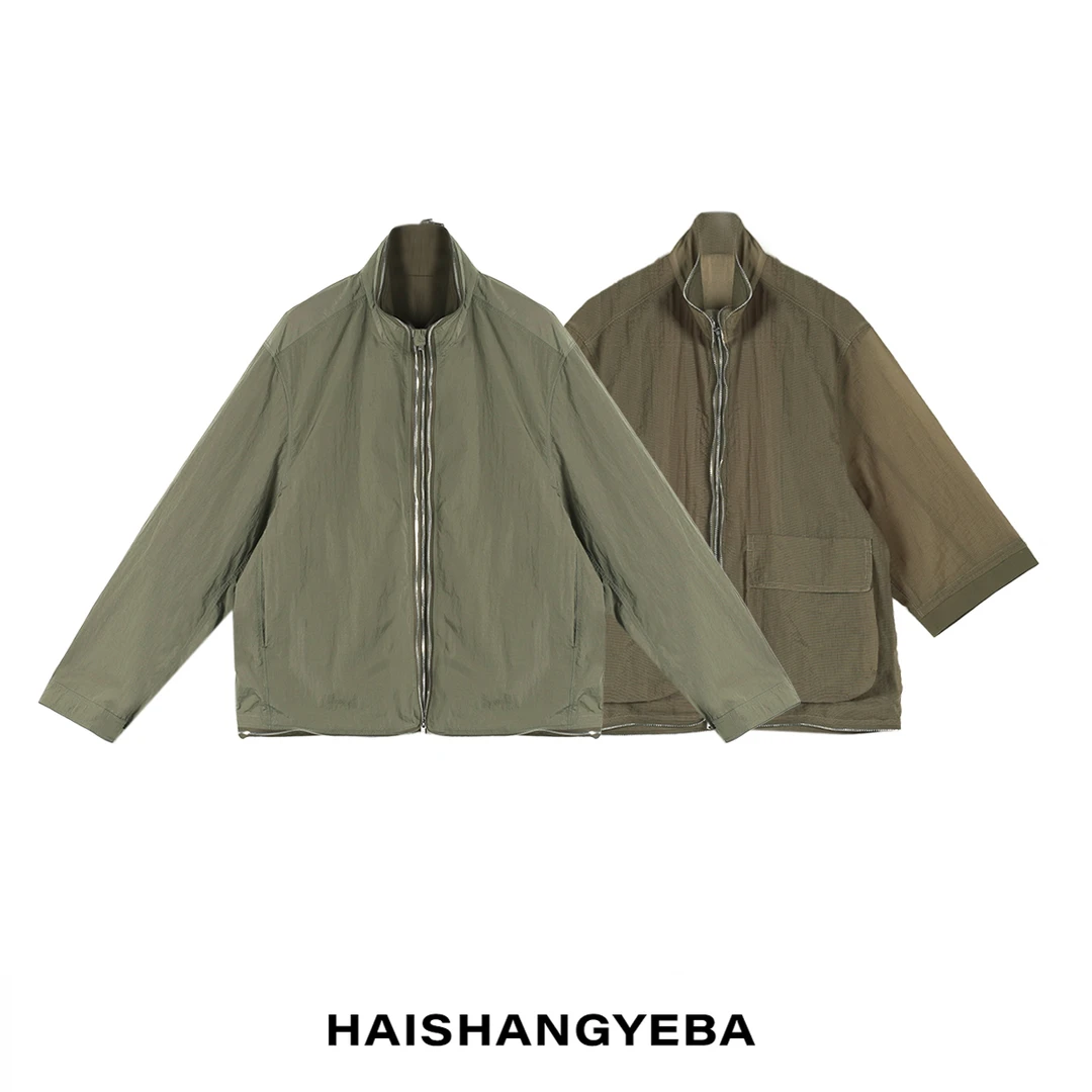 【海上叶爸】新款2025春秋百搭立领男女同款拉链夹克外套
