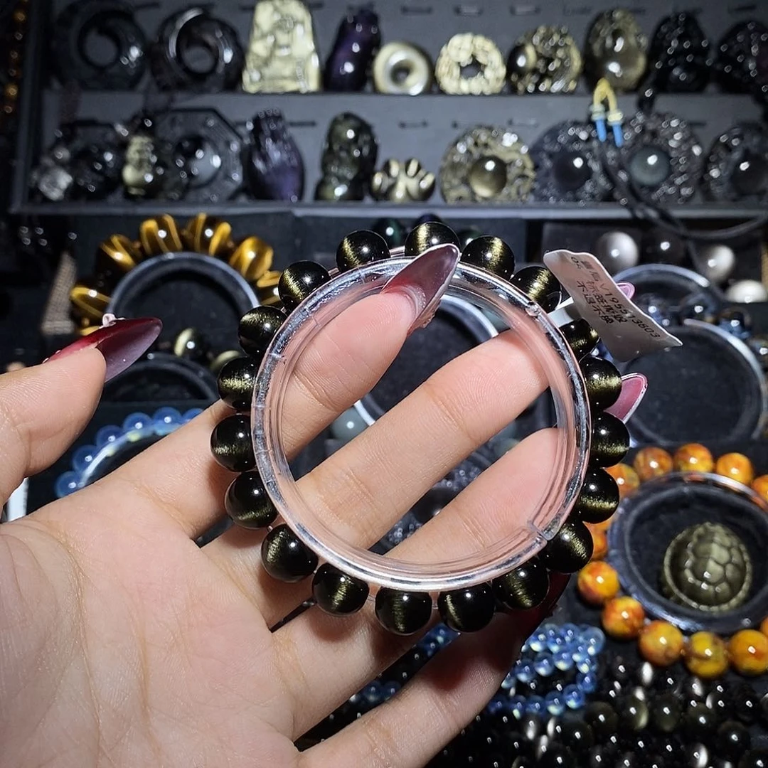 小***也黑曜岩未镶嵌手链