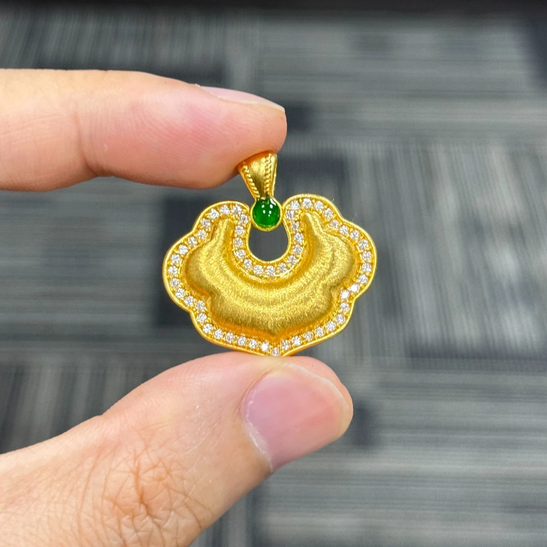 足金999丝绒祥云锁 A2104001