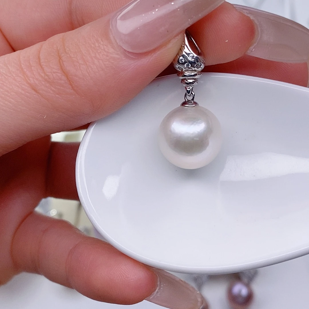 吊坠(赠链)淡水珍珠银S925镶嵌13➕