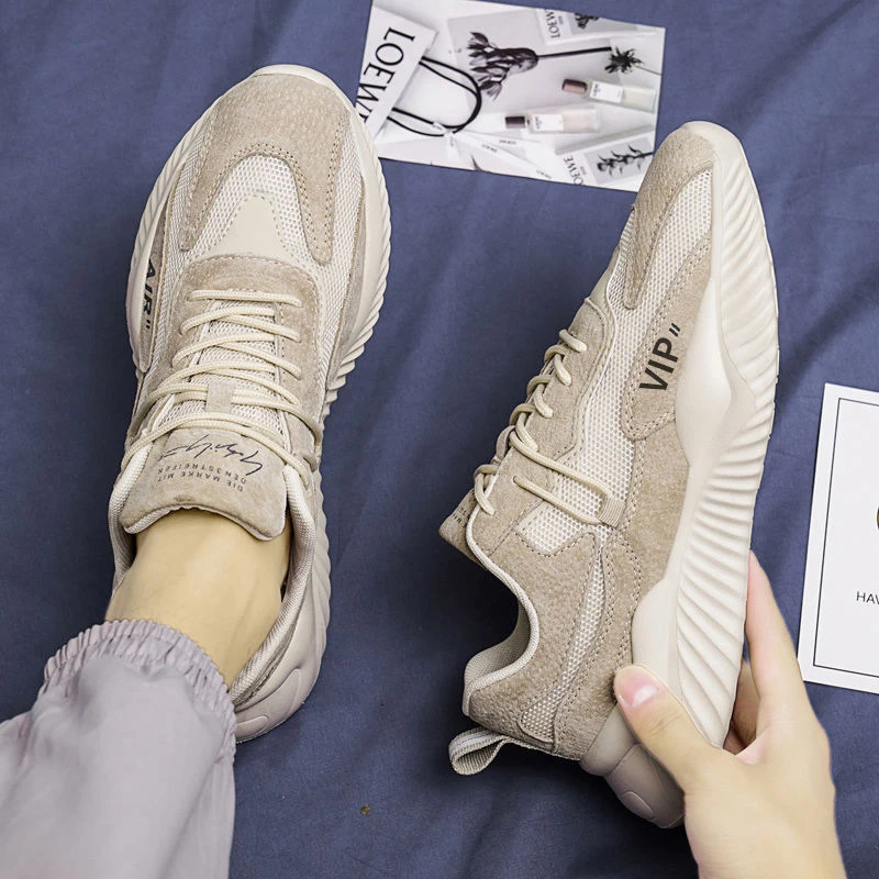 男鞋2025新款冬季透气防臭网面运动休闲工作防滑轻便软底劳保潮鞋