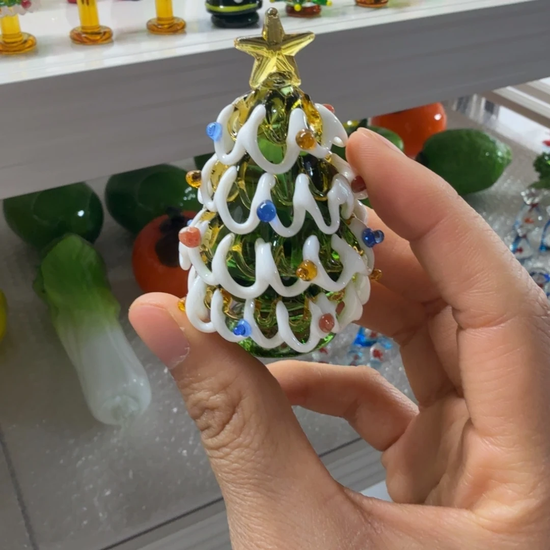 琉璃手工艺品实心绿色