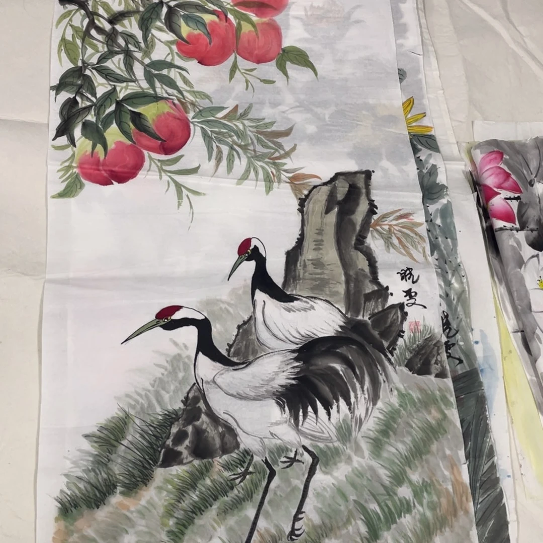 贵***哥国画晓雯老师绘画