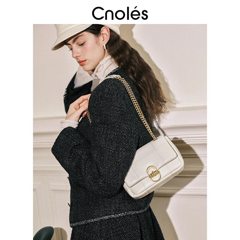 【沈月同款】Cnoles蔻一菱格包女款爆款感腋下包单肩斜挎包夏日穿搭