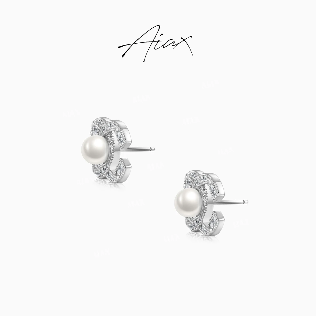 AIAX 流光风 秋上新 经典小众设计感精致轻奢珠珠耳环TSL842