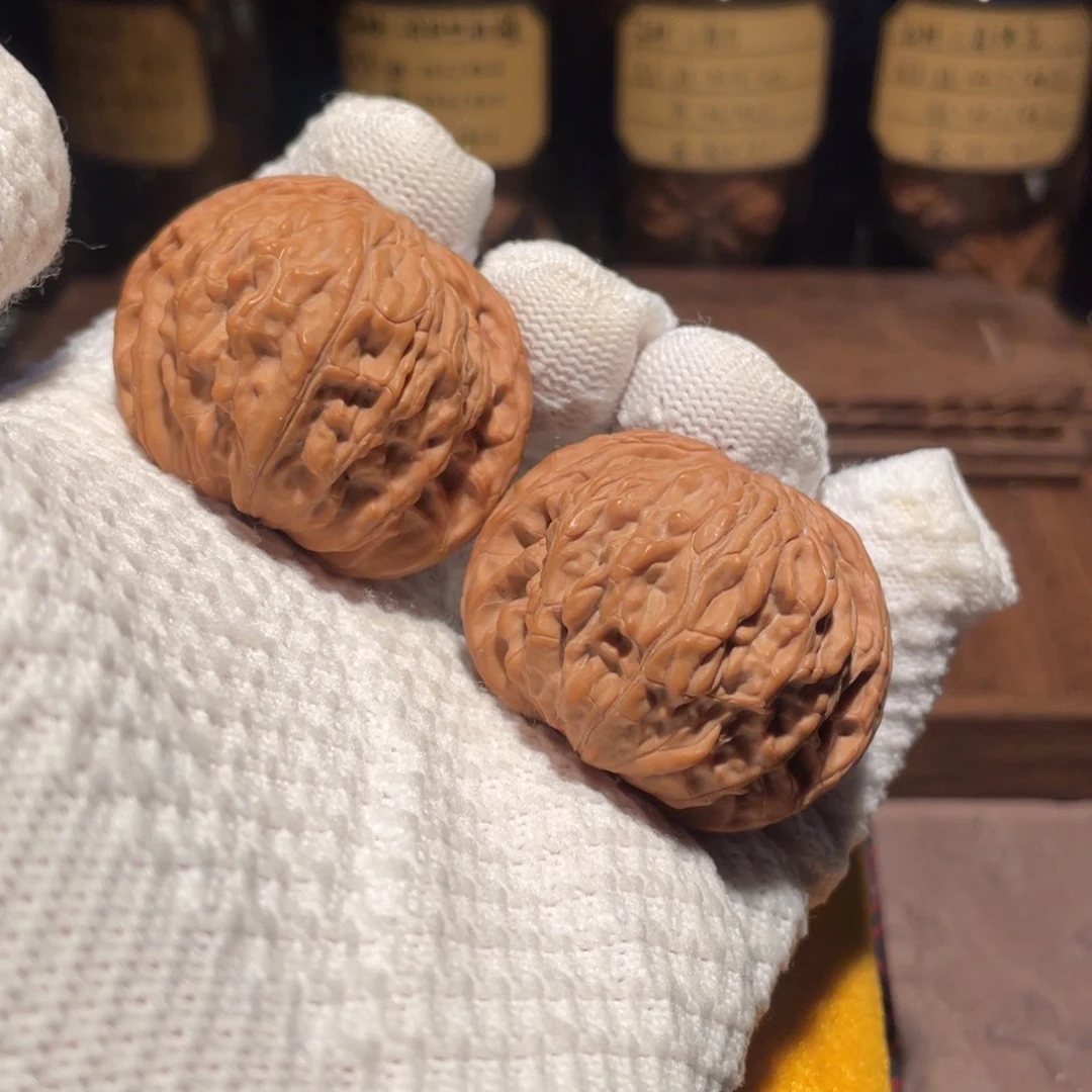 文玩核桃把件45球磨