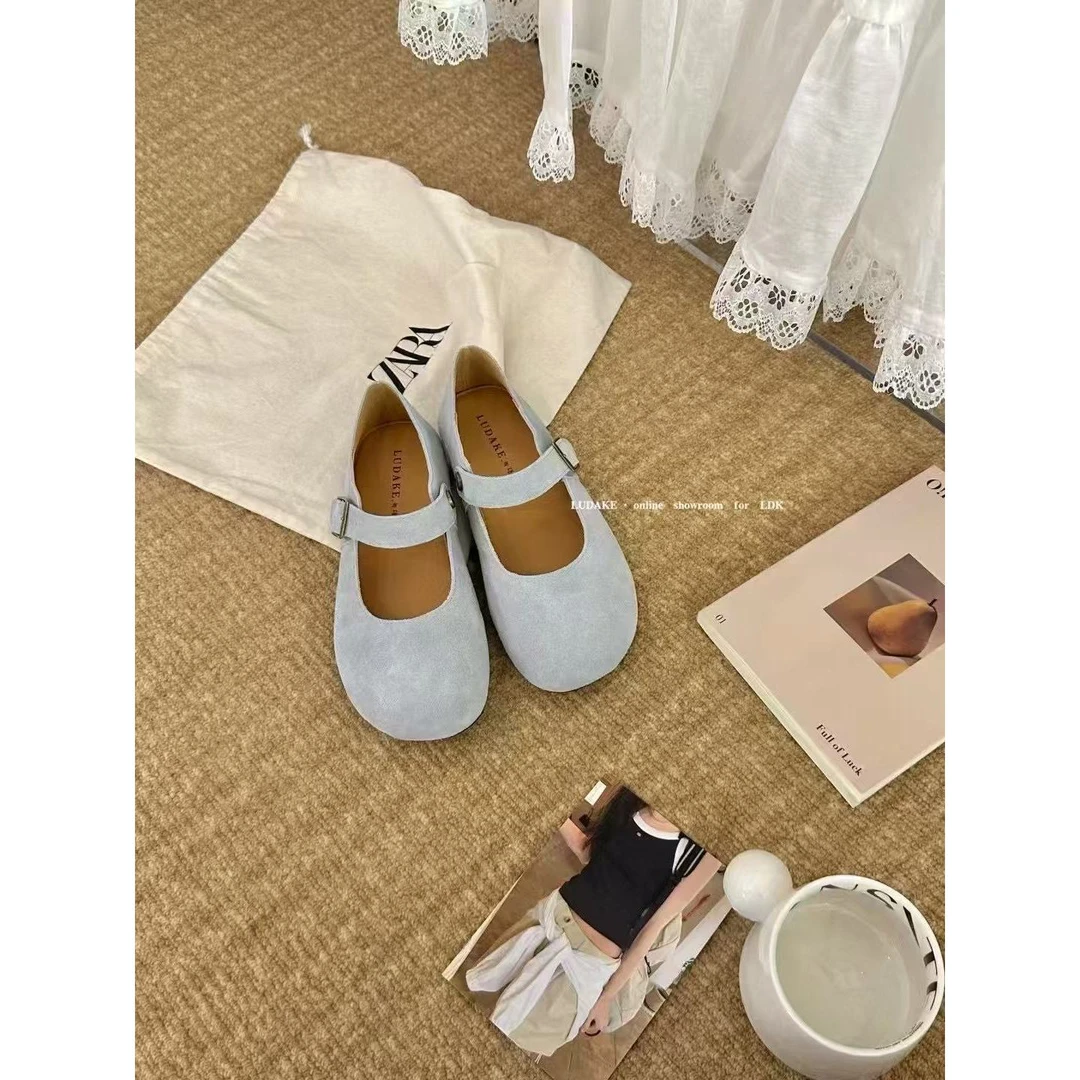 【福利】芒大果-“真真”复古休闲一字带玛丽珍鞋#2098