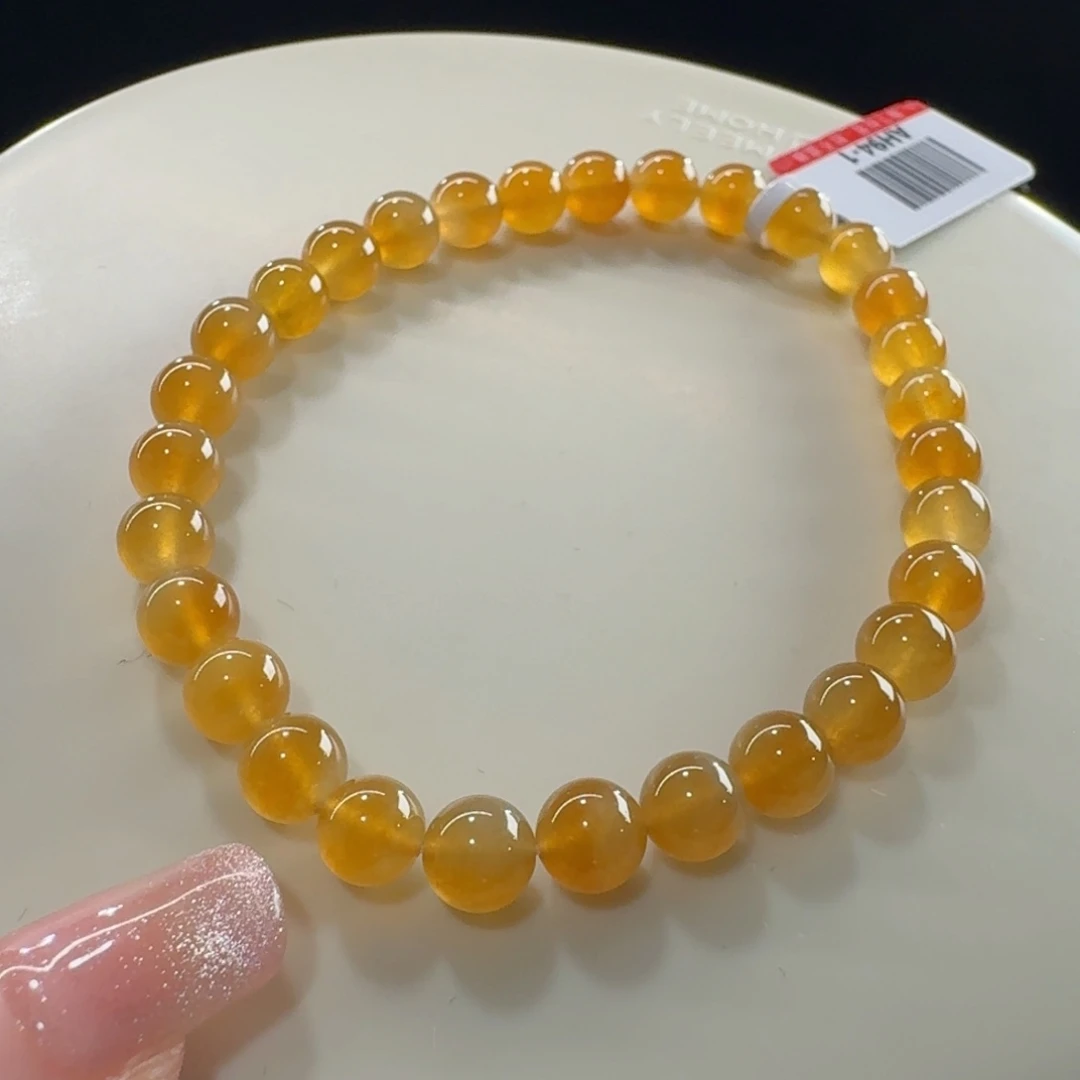 未镶嵌手链翡翠毕业！炸光！冰波金鸡油黄卡6