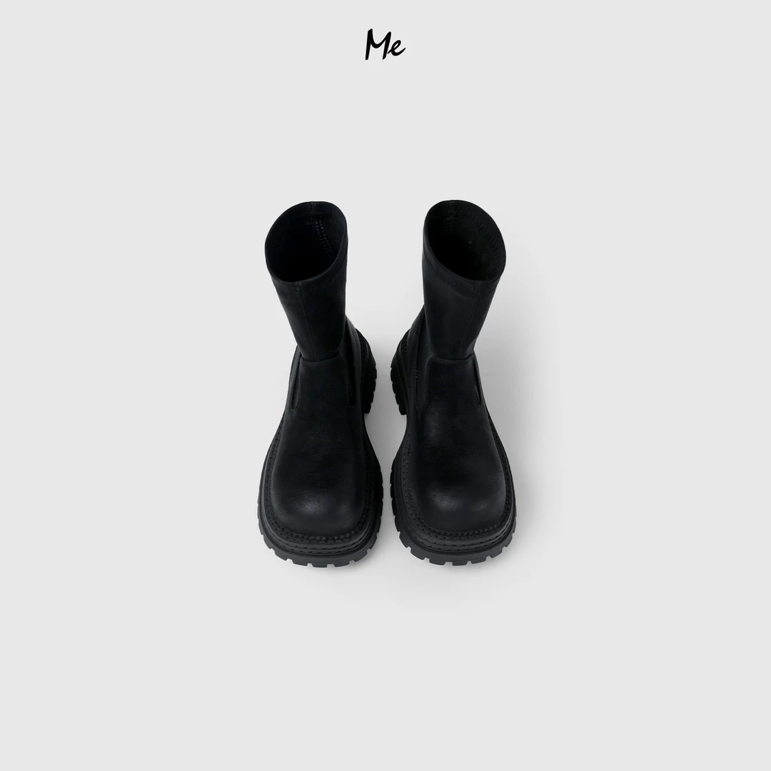 ME【瘦瘦马丁靴】厚底增高大头靴子女士百搭时尚休闲鞋子MESA2078