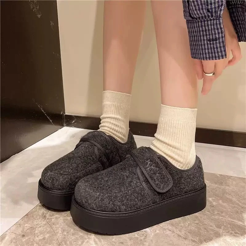 K001冬季加绒保暖厚底勃肯鞋仓