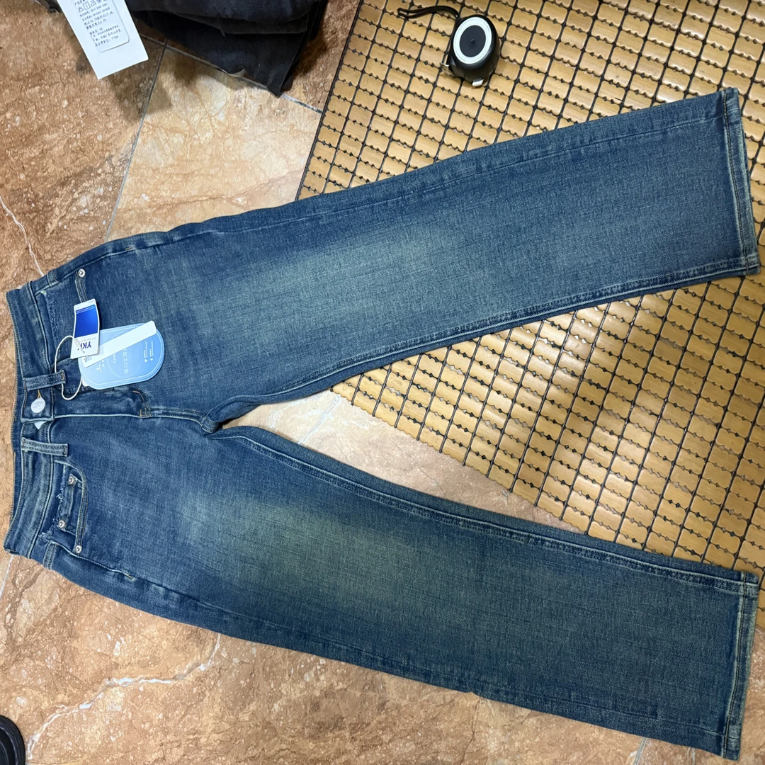 女士高腰显瘦弹力修身直筒牛仔裤秋冬季腿长裤