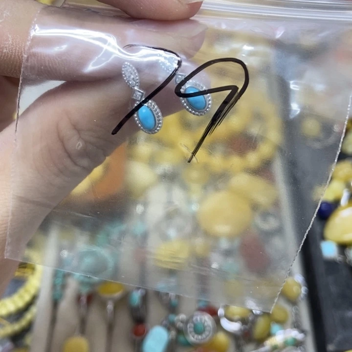 银S925镶嵌蜜蜡裸石多样性发货