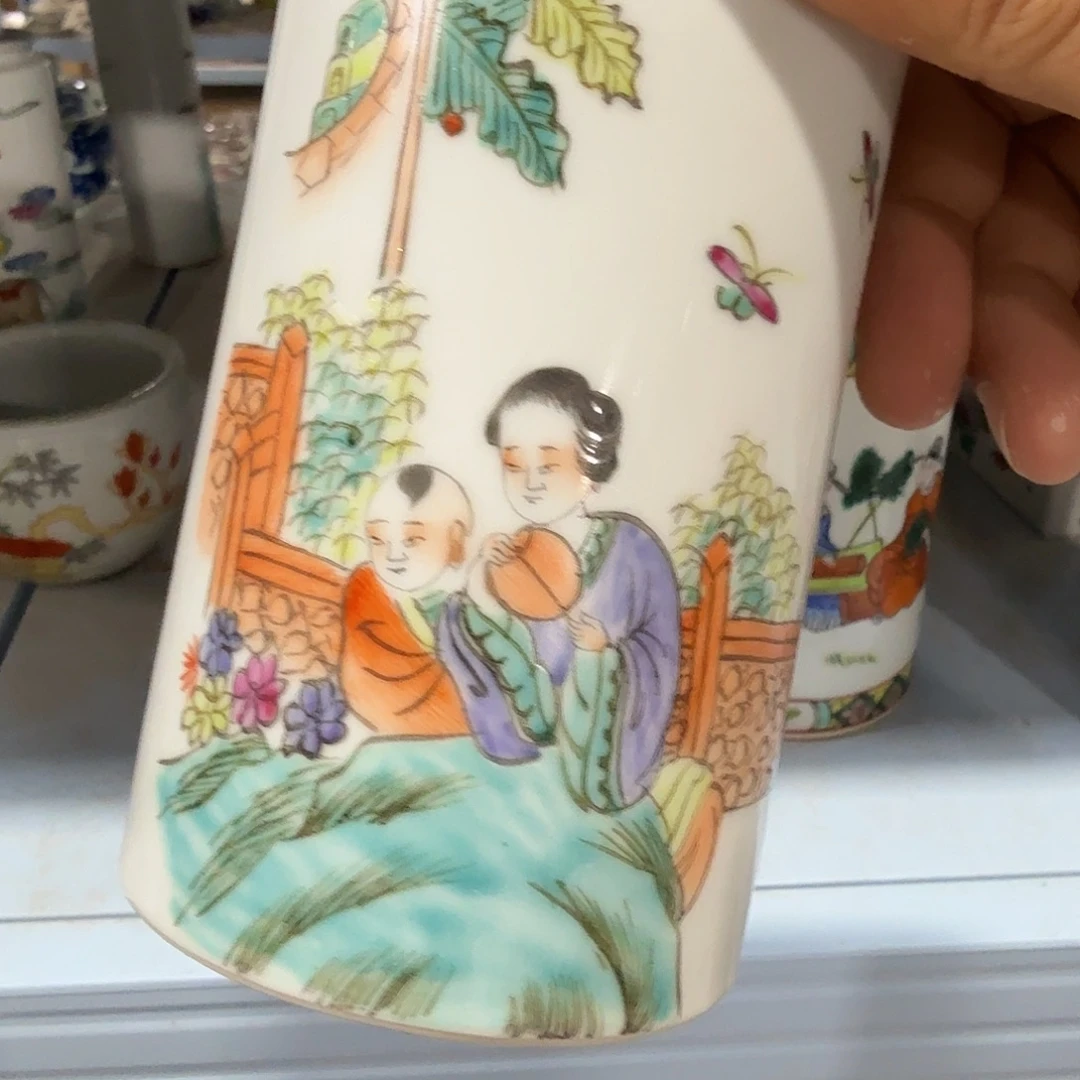 瓷片摆件手绘瓷器处理