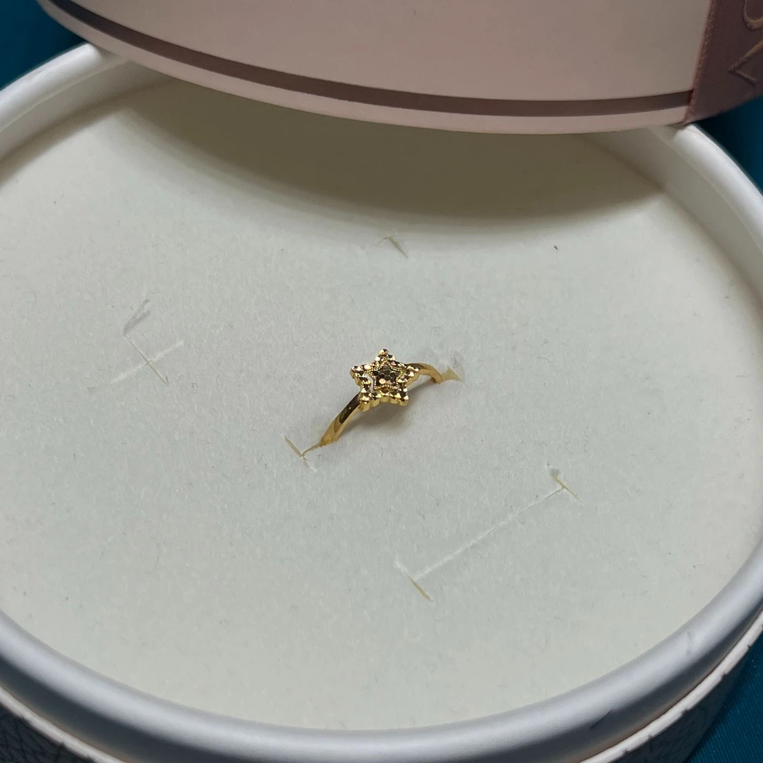 【小馨专享】足金999爆闪星星戒指2.03g 活口
