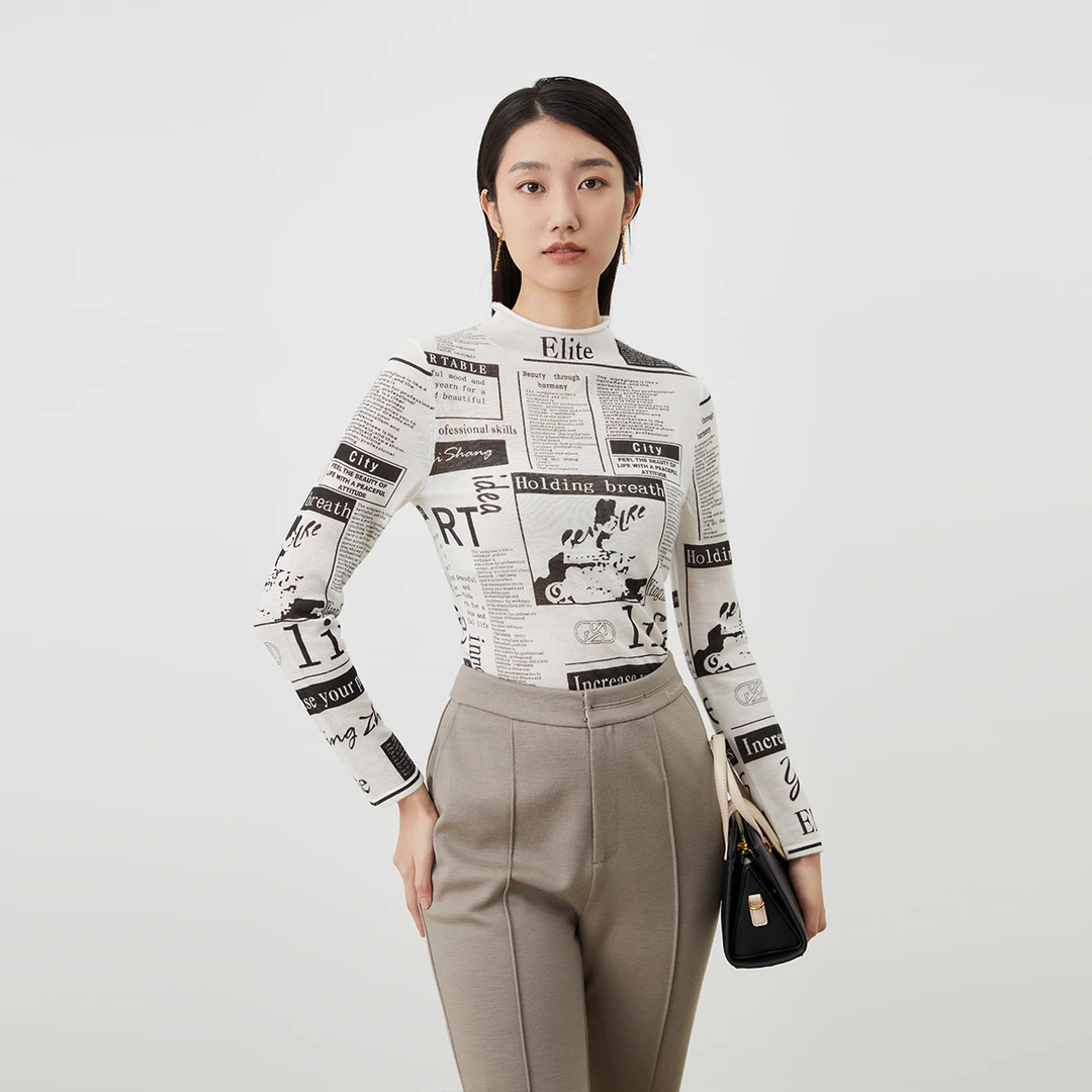 【晨粉专享价】赢智尚 细腻柔软半高领山羊绒针织毛衫ZZ00148