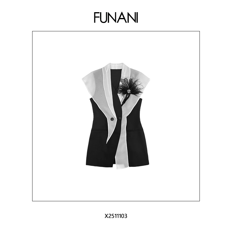 【FUNANI】 轻奢法式高级感重工原创设计感  上衣X2511103