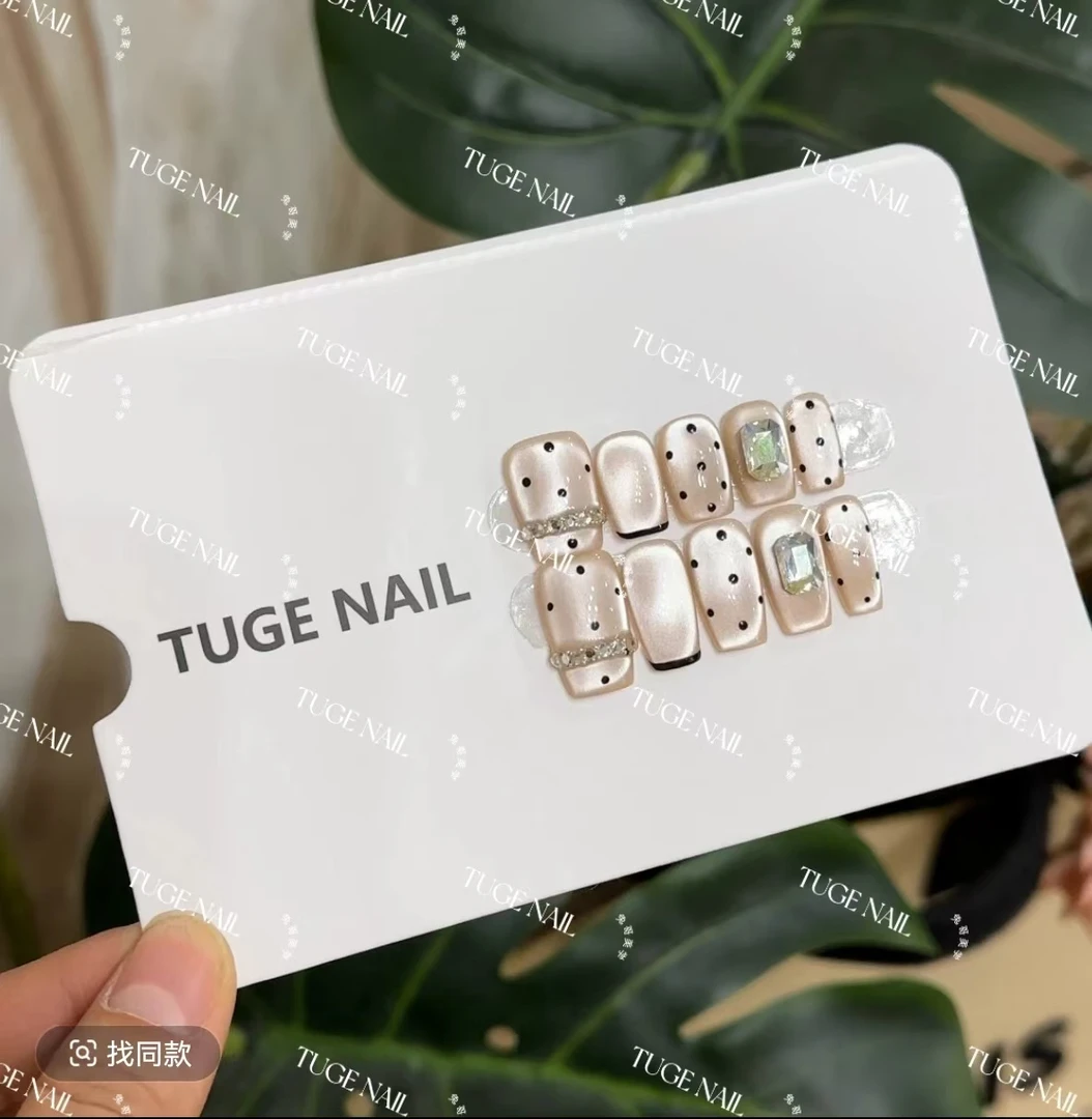TugeNail “京洛女主” 春夏玻璃猫眼美甲气质猫眼简约美甲1166