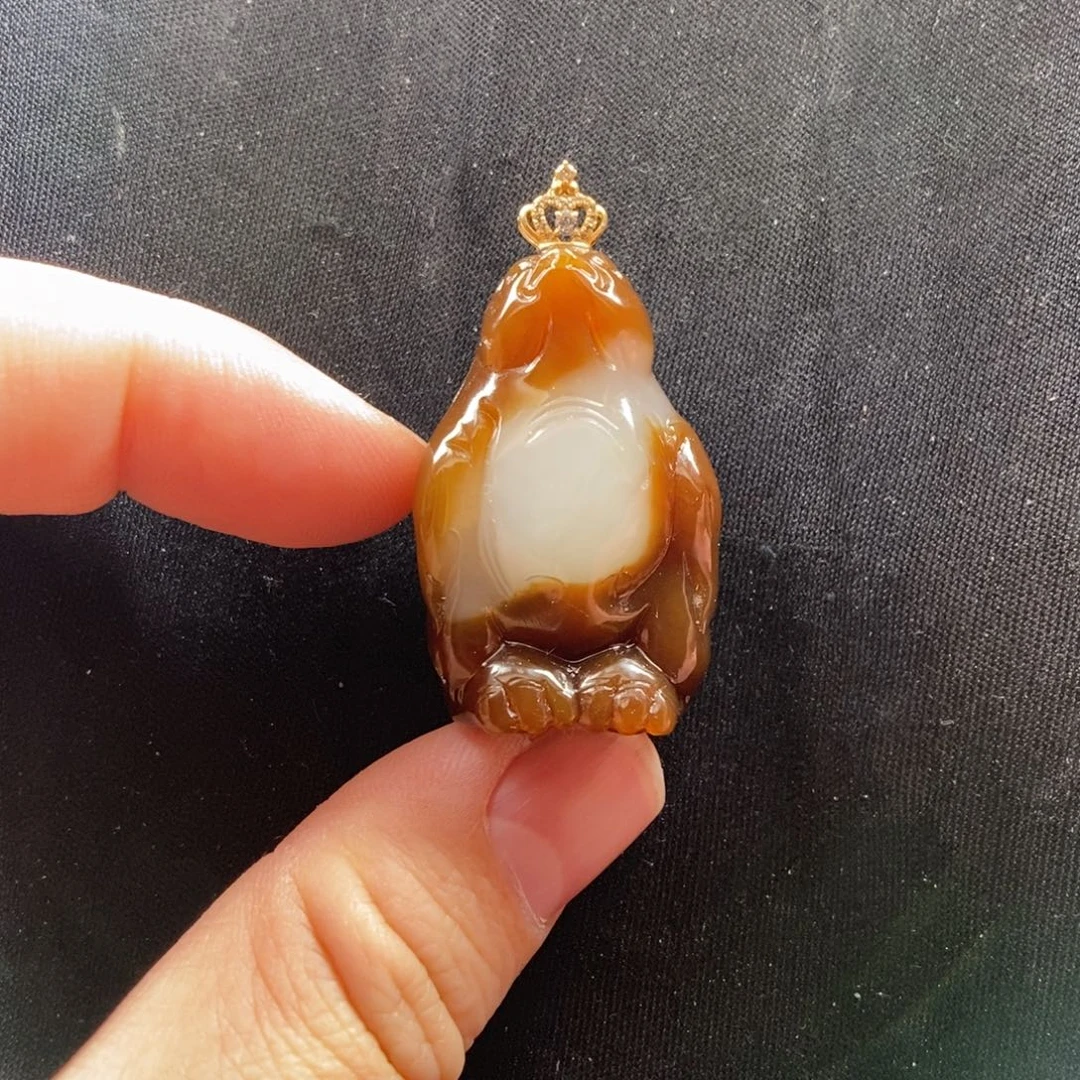 和田玉18K金镶嵌颈饰