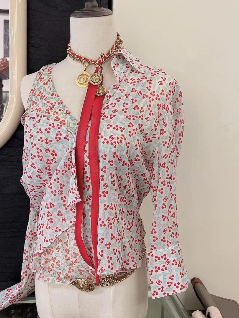 95新 Chanel/香奈儿 舍得 Chanel 古堡里的叛逆少女衬衫