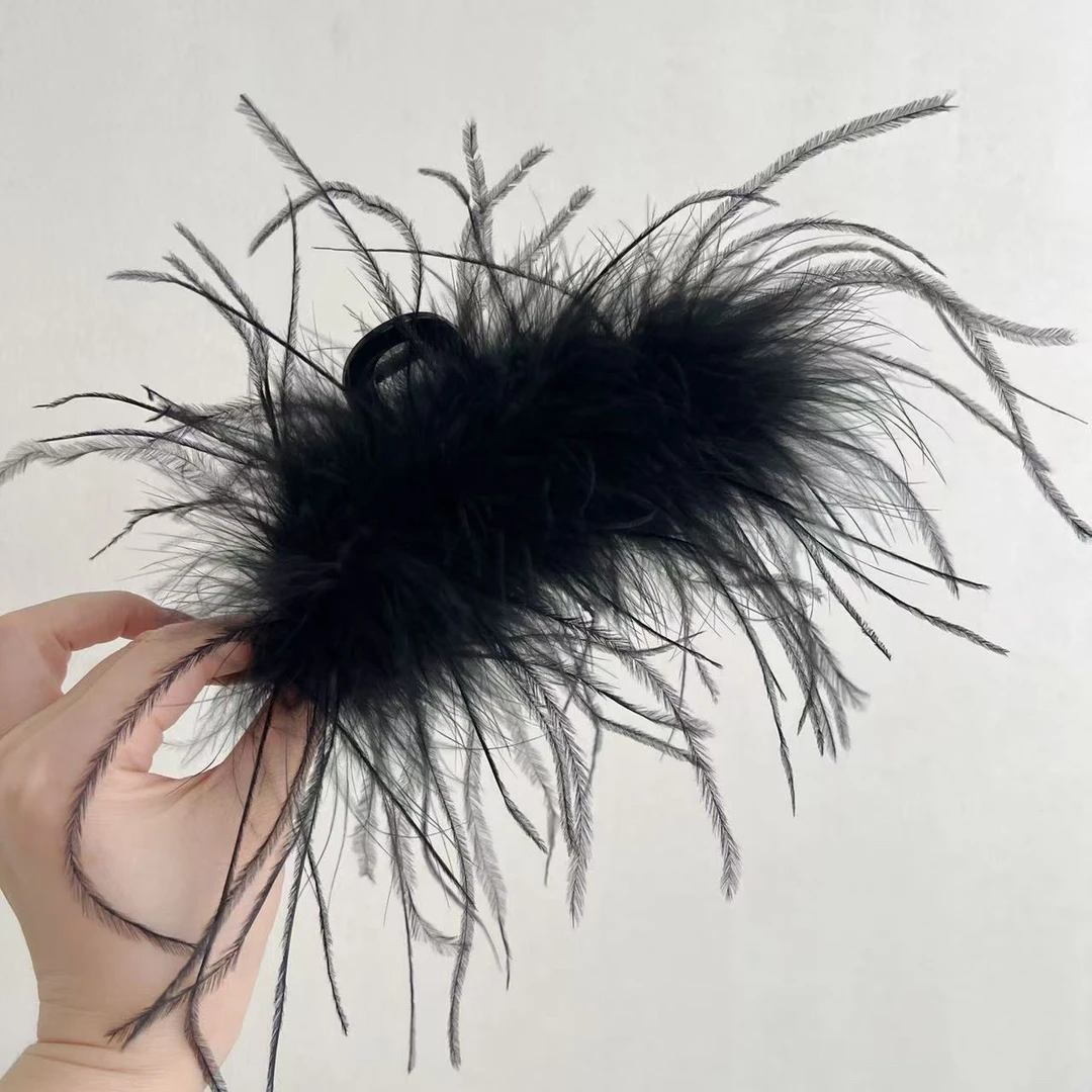 新款羽毛抓夹加大加密大版型显发量抓夹加加加倍毛量高品质版