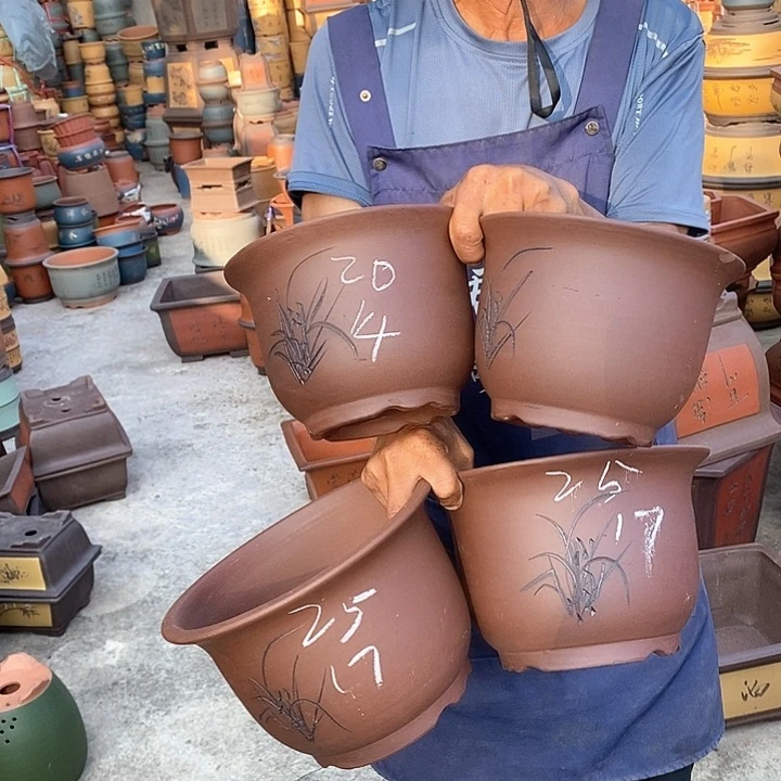 紫砂花瓶紫砂花盆