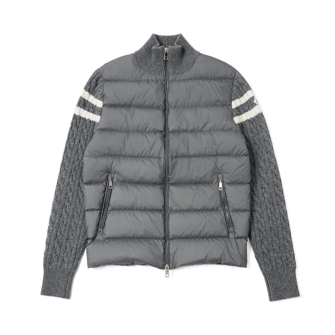 【条纹拼接羽绒外套】DTWT58011冬季新款保暖简约时尚经典款羽绒服