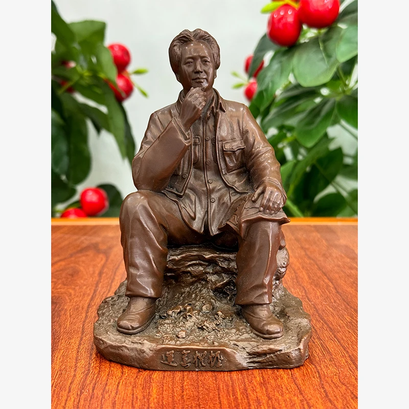 韶兴旺毛主席铜像纯铜伟人毛爷爷坐像青年全身雕塑摆件运筹帷幄款