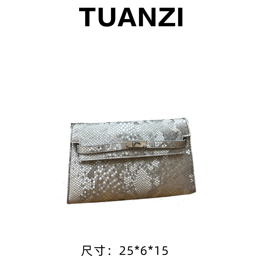 【高端玩家】新款经典女士轻奢时尚腋下女包 QYX-81451-银色