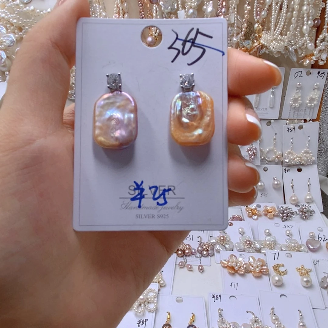 颈饰银S925镶嵌淡水珍珠