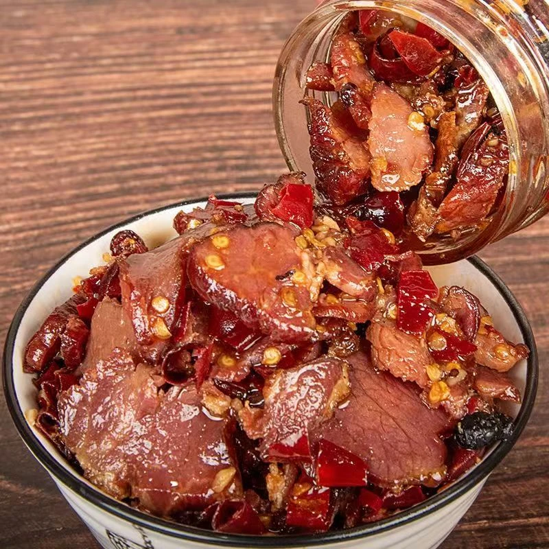 柴火腊肉拌饭酱湖南烟熏腊肉即食拌饭拌面香辣开味下饭菜瓶装238g