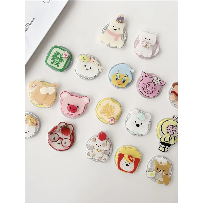 MagSafe磁吸支架猫咪狗狗旋转气囊伸缩手机架指环扣强力吸附ins