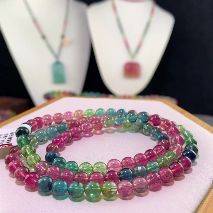 双色碧玺手链未镶嵌