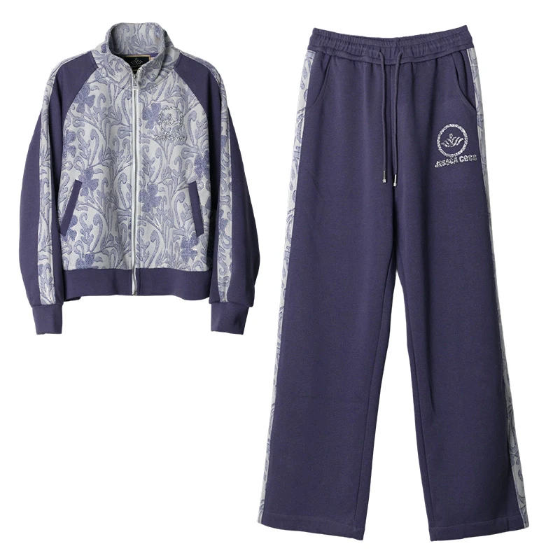 紫色富贵花】冬季休闲套装