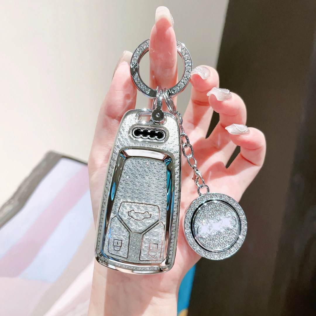 奥迪a6l车钥匙套新款A4L/A3/A5/A7车壳q2奥迪Q3/Q5女款车钥匙包扣