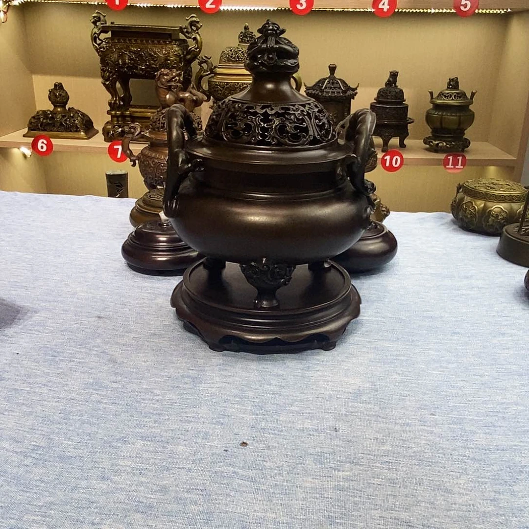 铜精炼铜手工熏香炉