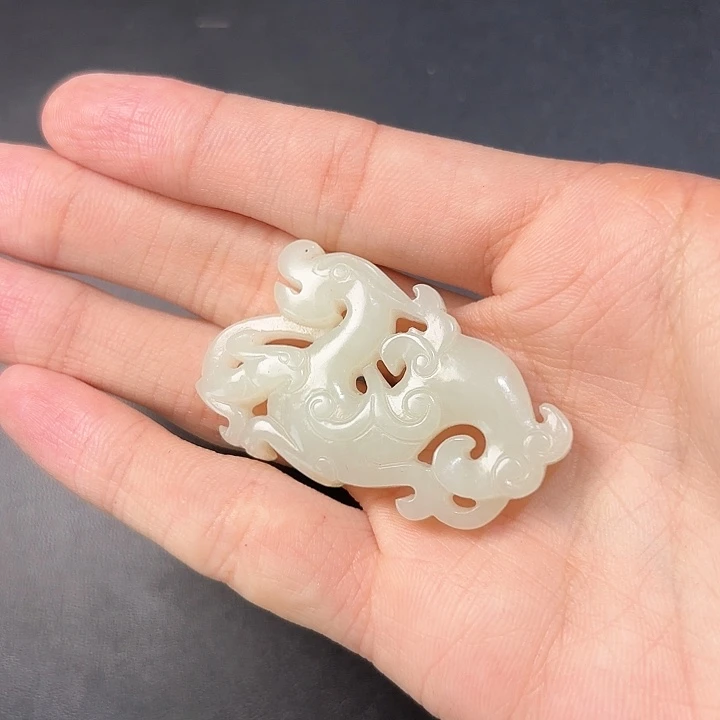 和田玉挂件未镶嵌白*铭