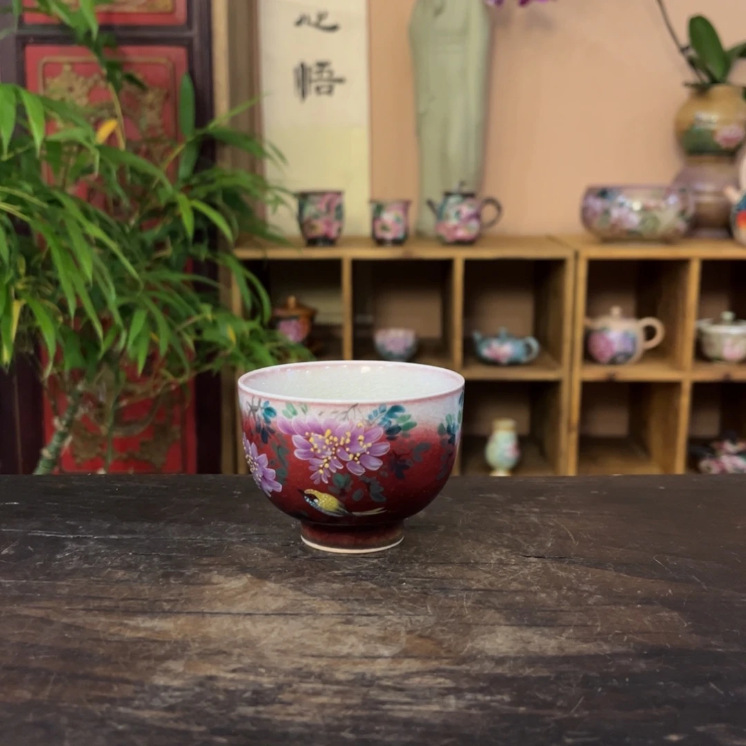 柴烧纯手工手绘陶瓷