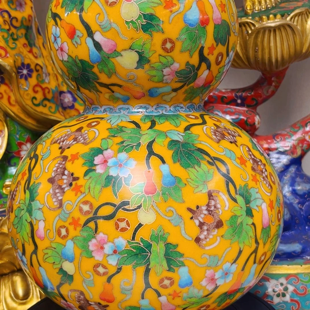 子***姐铜铜胎掐丝珐琅葫芦一个