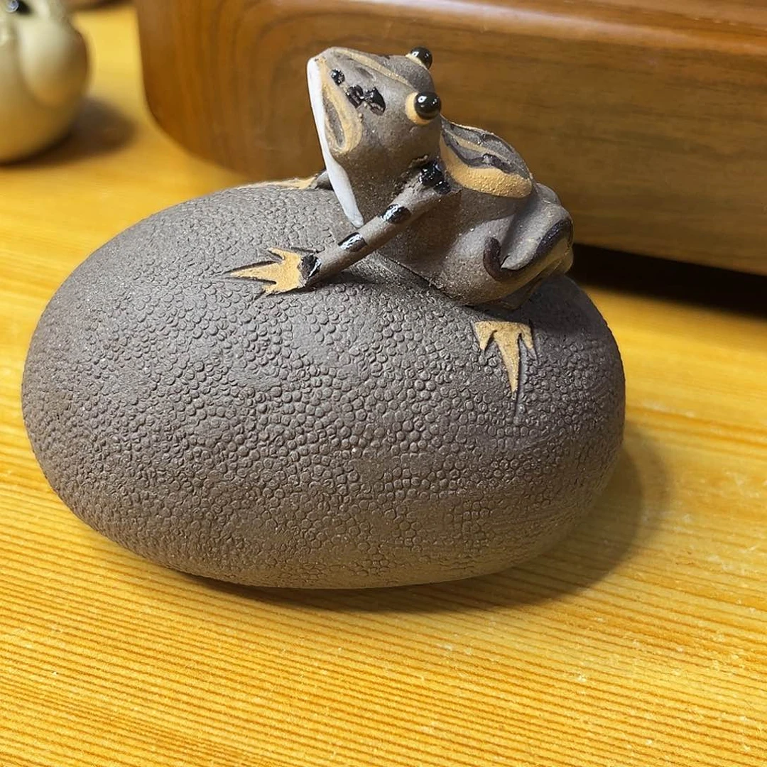 紫砂茶宠喷水青蛙小茶宠