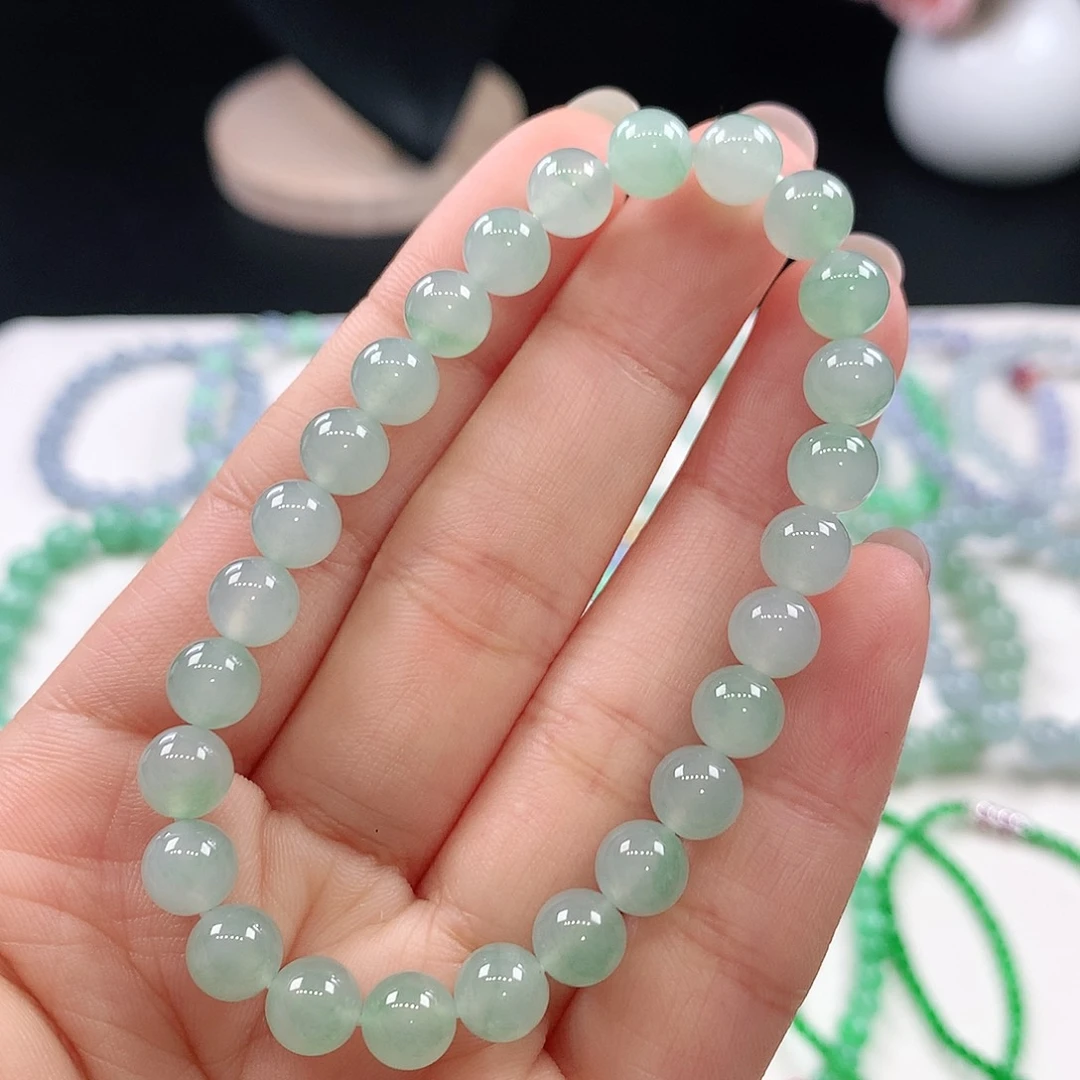 翡翠未镶嵌手链6.8mm