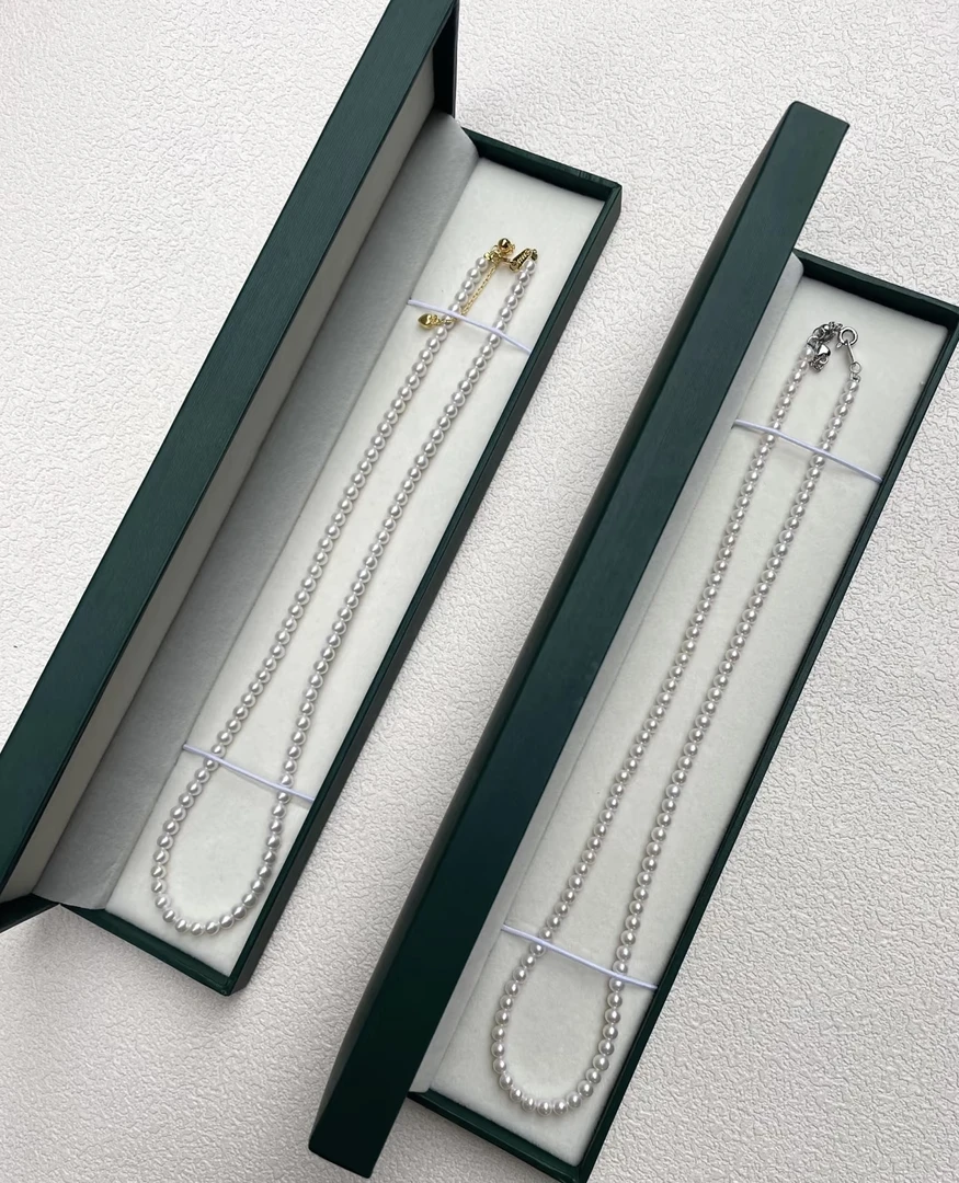 链子925银 链子925银 3-3.5珍珠项链 直播间(一物一拍）