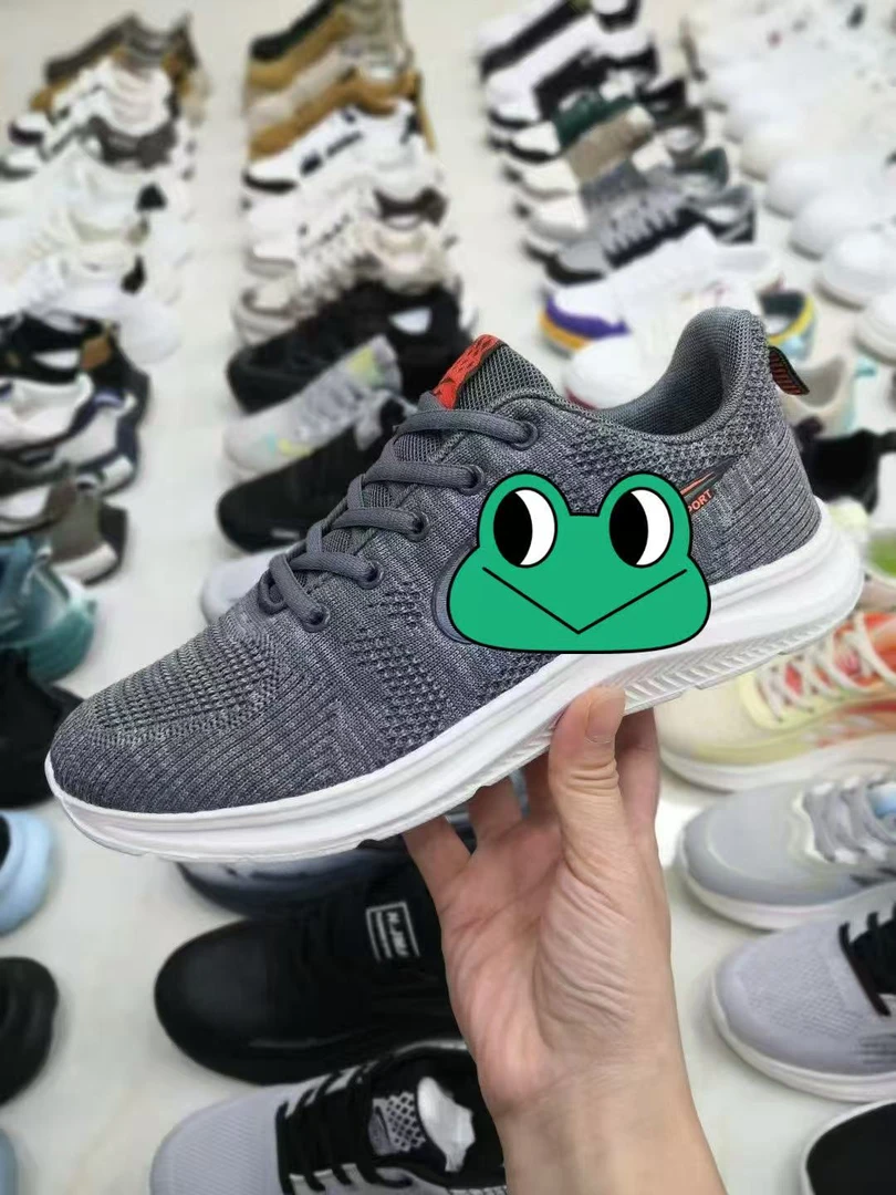 华世宇灰色绑带男轻便舒适运动鞋透气时尚跑步百搭休闲男鞋板鞋