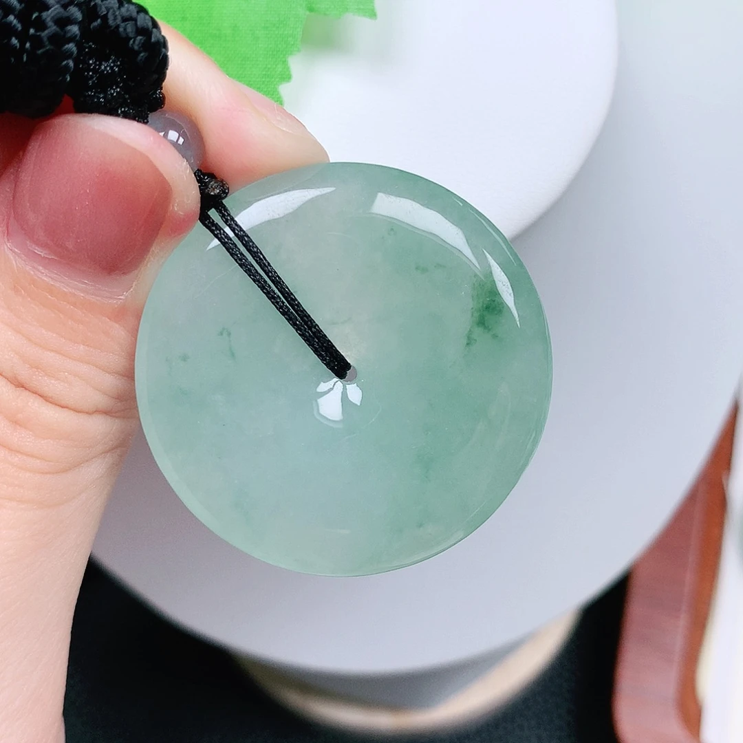 翡翠未镶嵌颈饰平安37-6