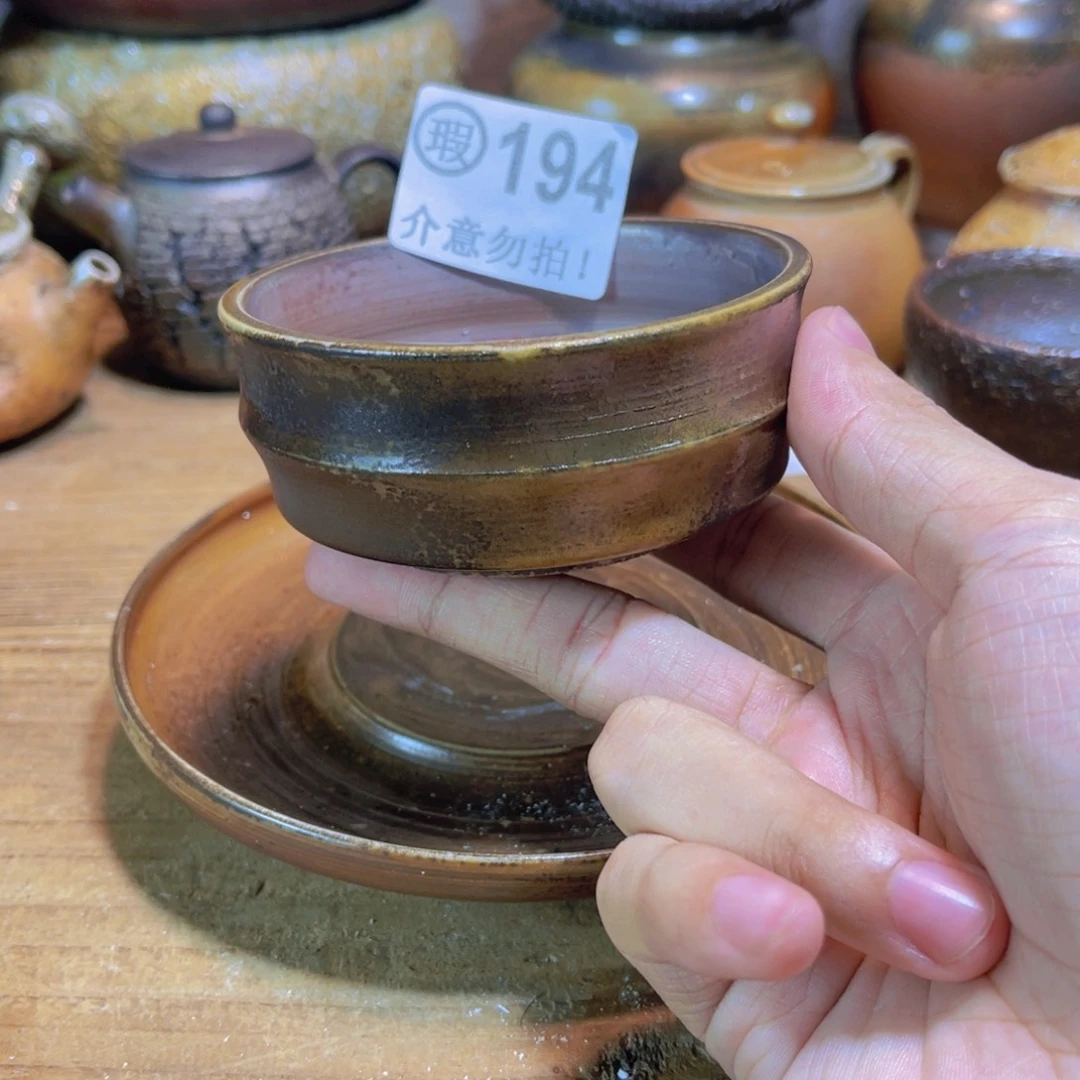 纯手工制作工艺（柴烧）裸烧纯手工制作柴烧杯194