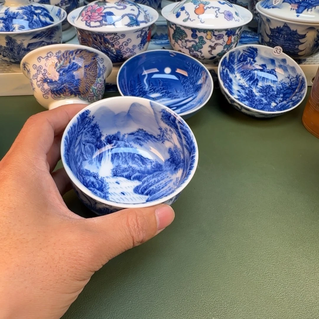 纯手工纯手绘茶具石头40